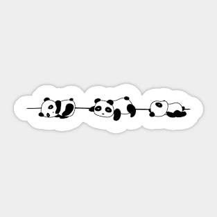 Panda Baby Love Children Manga Cute Funny Sleepy Bear Vegan Gift Sticker